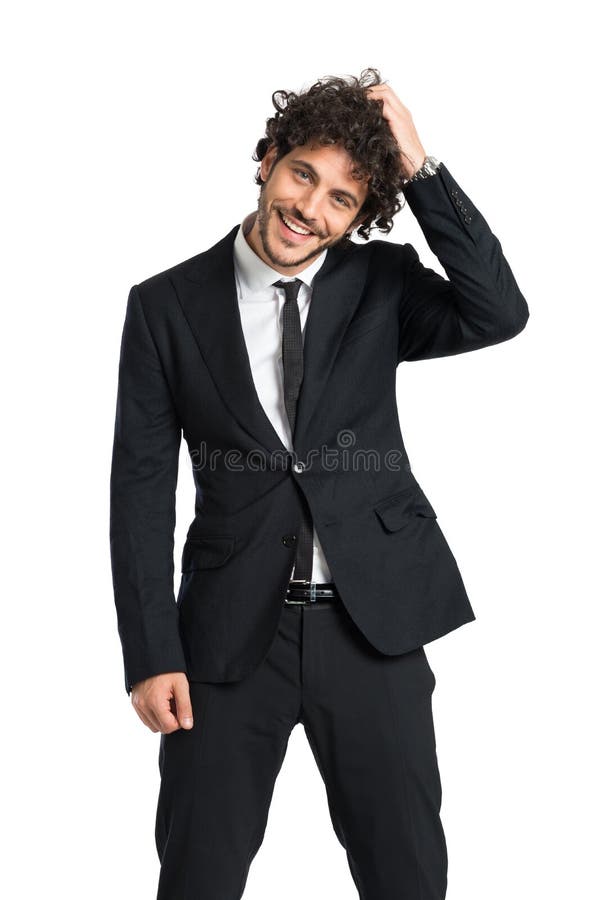 Sonrisa tímida elegante del hombre imagenes de archivo Sonrisa tímida elegante del hombre imagenes de archivo