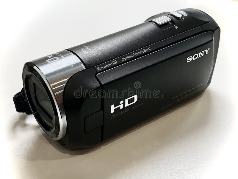 Sony HDRCX405 Videocamera editorial photo. Image of cinema 183748221