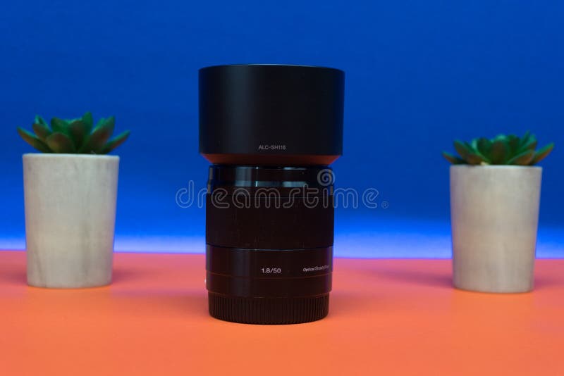 Sony Lens 50mm 1.8 Close Up Editorial Photo Image of close