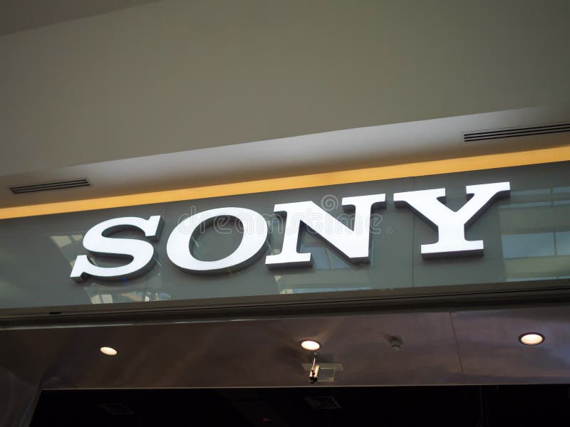 SonyLogo am DubaiMall redaktionelles stockfotografie. Bild von