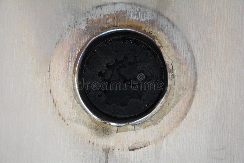 Soot Deposition in the Wall Feed of a Chimney Stove Stock Photo Image of amorphous, stove
