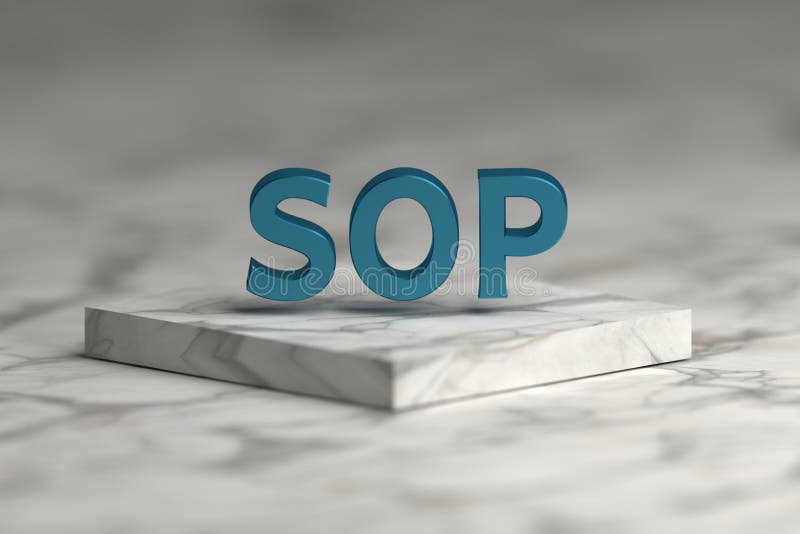 SOP τυποποιημένη λέξη λειτουργικής διαδικασίας διανυσματική απεικόνιση SOP τυποποιημένη λέξη λειτουργικής διαδικασίας διανυσματική απεικόνιση