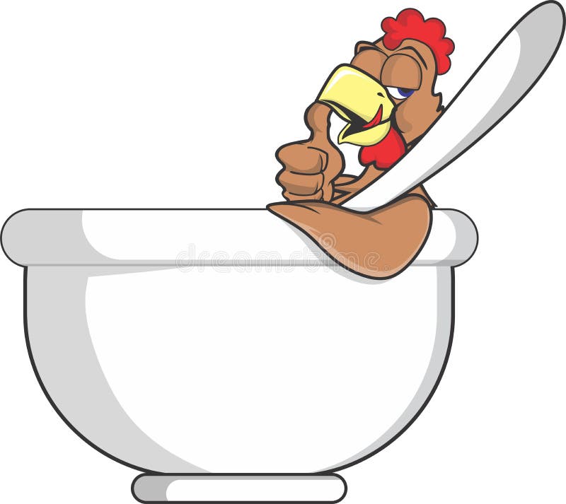 Sopa de pollo stock de ilustración. Ilustración de gallo 71285834