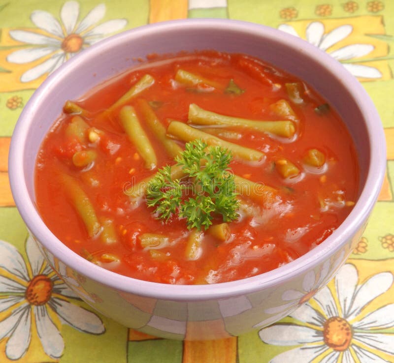Sopa de tomates imagen de archivo Sopa de tomates imagen de archivo