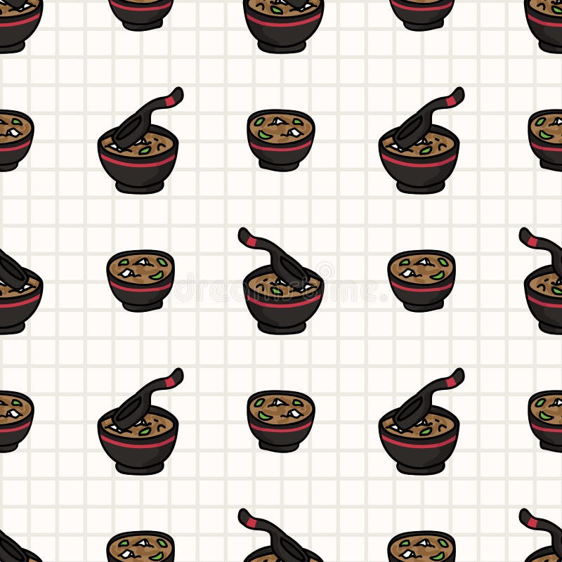 Sopa Miso Comida Japonesa Sin Vectorial Ramen Oriental Dibujado a Mano Con Nori Y Tofu Sopa De Algas Ilustración del Vector - Ilustración de oriental, sopa: 180125888