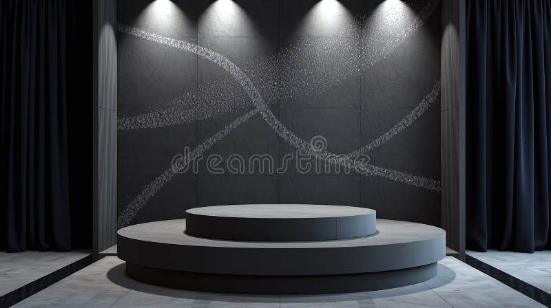 A sophisticated, minimalist stage setting royalty free illustration