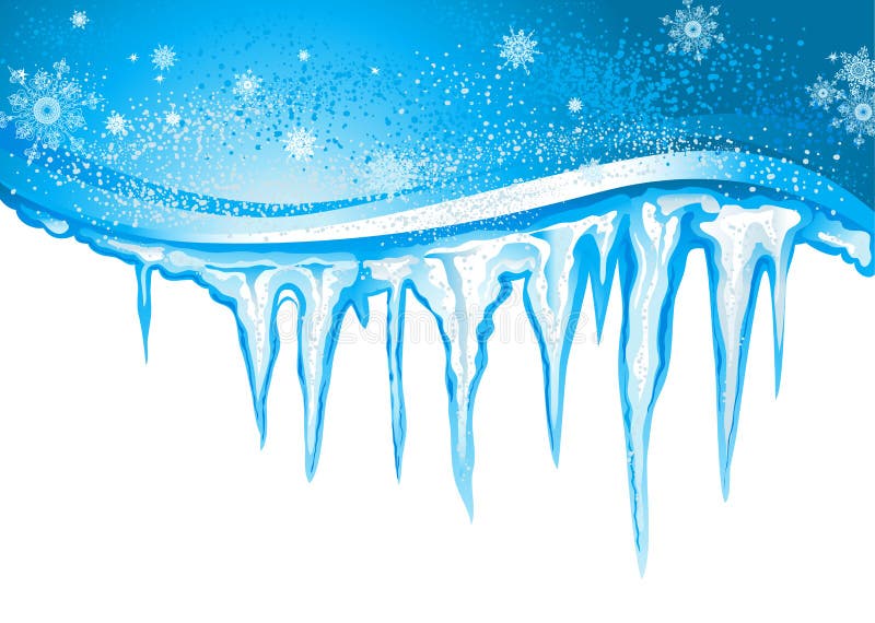 Sople i płatki śniegu ilustracji Sople i płatki śniegu ilustracji