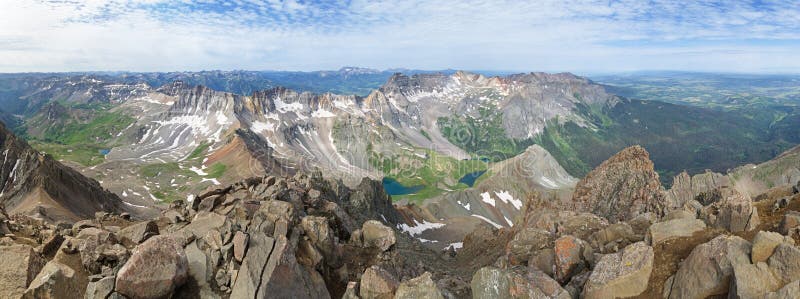 Soporte Sneffels San Juan Mountain Panorama imagen de archivo Soporte Sneffels San Juan Mountain Panorama imagen de archivo