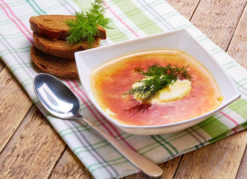 Soppa av kål med kött, gräddfil och fänkål arkivbild Soppa av kål med kött, gräddfil och fänkål arkivbild