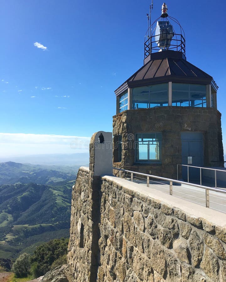 The observation tower sits atop of Mt Diablo, offering a panoramic view of the land below. The observation tower sits atop of Mt Diablo, offering a panoramic view of the land below