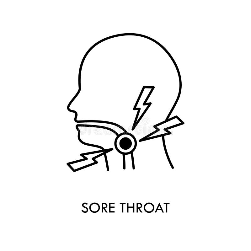 Sore throat icon royalty free illustration