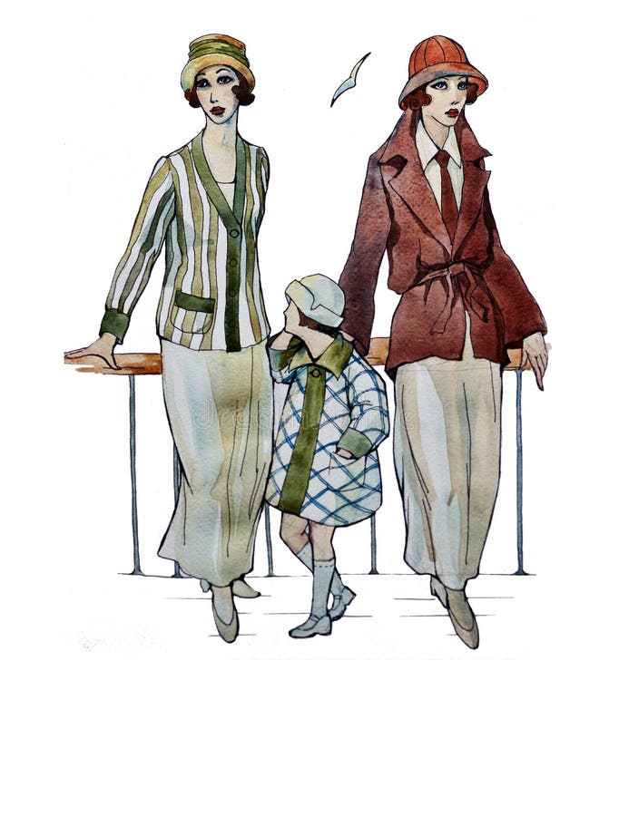 Sorelle dei gemelli delle retro di stile dell'acquerello di Originat retro ragazze della falda illustrazione vettoriale Sorelle dei gemelli delle retro di stile dell'acquerello di Originat retro ragazze della falda illustrazione vettoriale