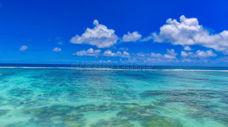 Anse Source Argent, La Digue. Amazing aerial view from drone on a beautiful sunny day - Seychelles Islands. Anse Source Argent, La Digue. Amazing aerial view from drone on a beautiful sunny day - Seychelles Islands