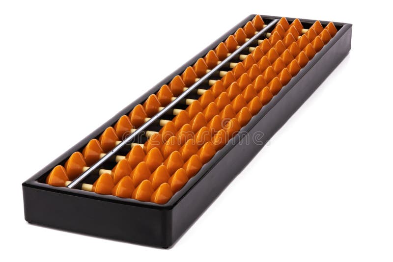 Soroban Abacus in Wood and Colored, with Different Colors Stock Image