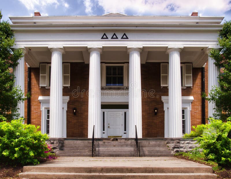 A Delta Delta Delta Sorority house in a college town. A Delta Delta Delta Sorority house in a college town