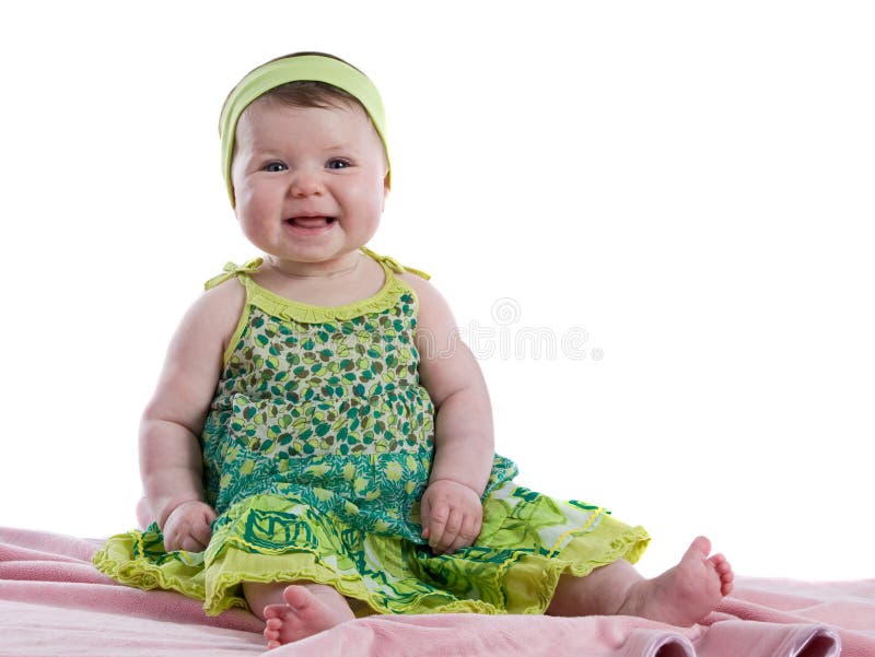 Sorridere felice della neonata fotografia stock libera da diritti Sorridere felice della neonata fotografia stock libera da diritti