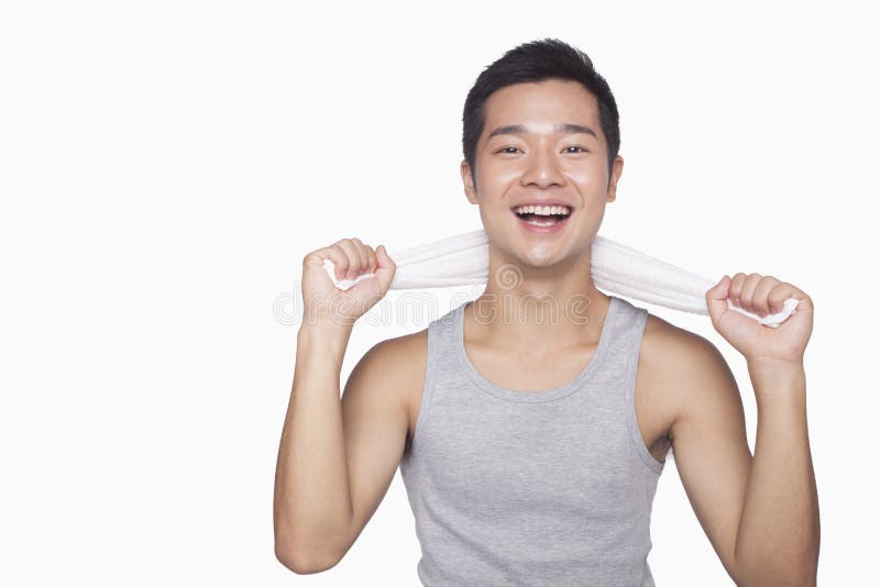 Giovane atleta sorridente fotografia stock libera da diritti