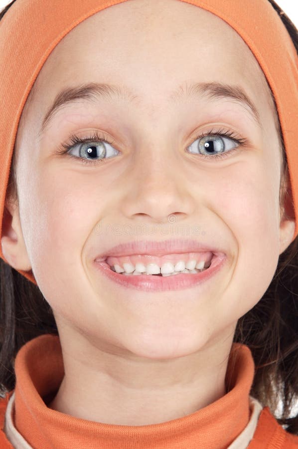 Rapariga adorável a sorrir imagens de stock