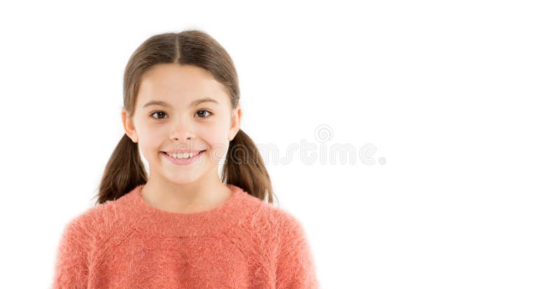 Sorriso brillante Allegro felice del bambino gode dell'infanzia Fronte felice sorridente adorabile della ragazza Bambino che inca fotografie stock libere da diritti