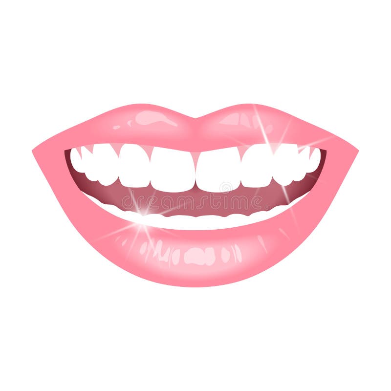 Sorriso con i denti bianchi royalty illustrazione gratis Sorriso con i denti bianchi royalty illustrazione gratis