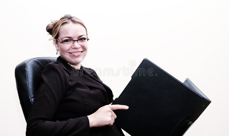 Sorriso da mulher de negócios fotografia de stock royalty free Sorriso da mulher de negócios fotografia de stock royalty free