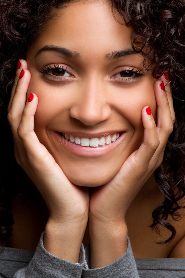 Sorriso da mulher preta fotos de stock royalty free