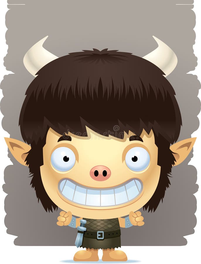 Sorriso do ogre do menino dos desenhos animados ilustração do vetor Sorriso do ogre do menino dos desenhos animados ilustração do vetor