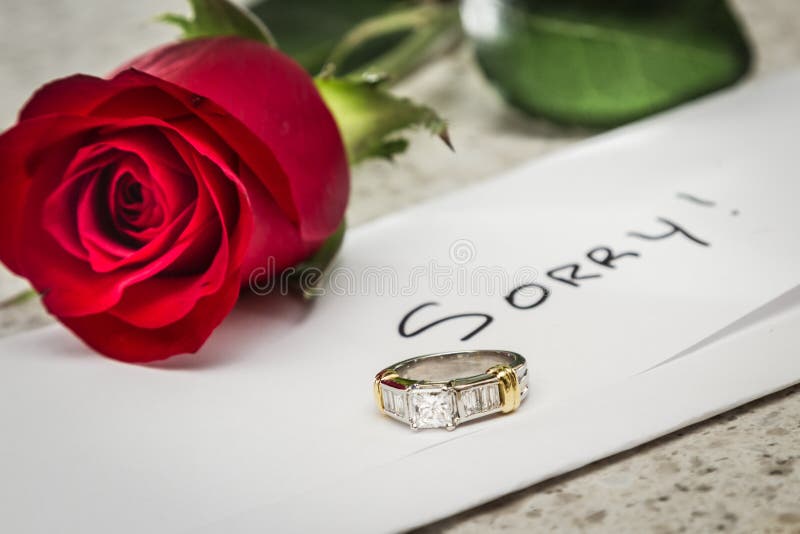 Sorry Broken Engagement Stock Image Image Of Affection