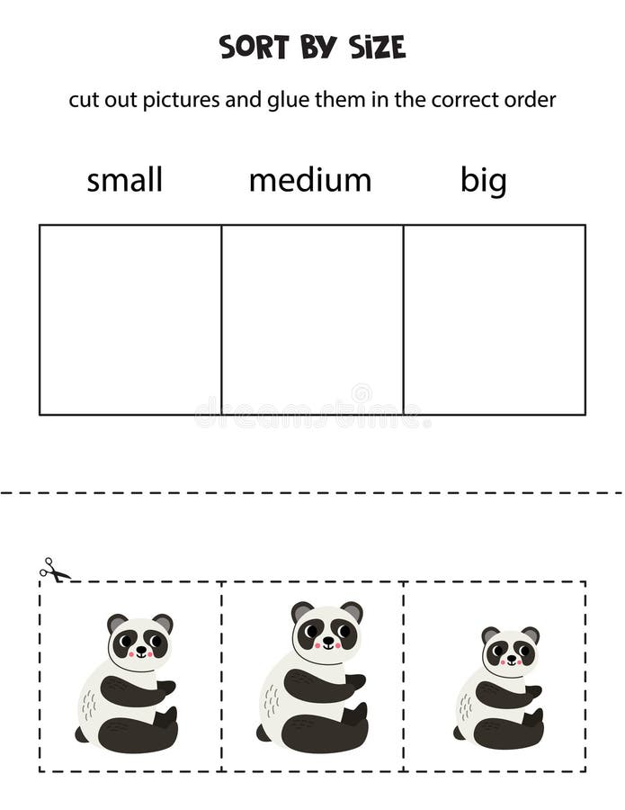 Big Small Worksheet Stock Illustrations – 655 Big Small Worksheet