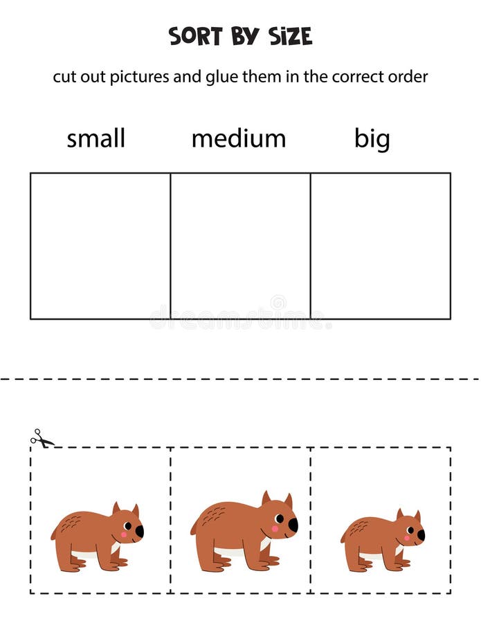 Big Small Size Worksheet for Kindergarten Template