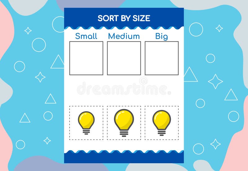 Big Small Worksheet Stock Illustrations – 654 Big Small Worksheet