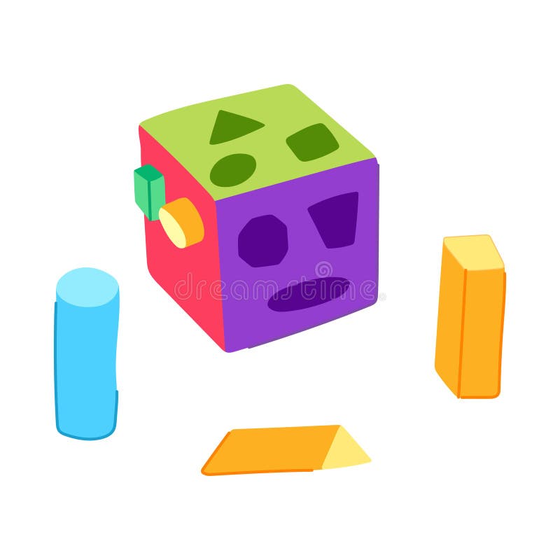 Sorting stacking toy cartoon vector illustration vector illustration