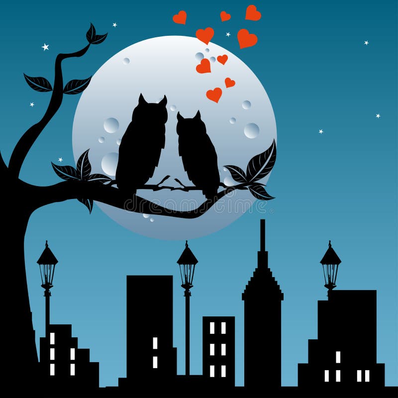 Sorveglianza della luna illustrazione di stock Sorveglianza della luna illustrazione di stock