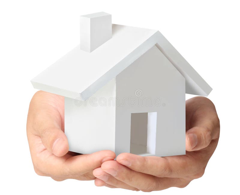Sostener la casa que representa la casa en propiedad libre illustration Sostener la casa que representa la casa en propiedad libre illustration