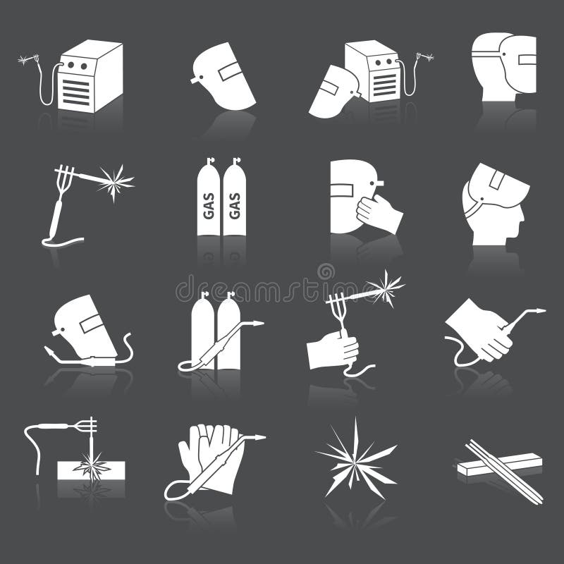 Soudeur Icons Set illustration de vecteur Soudeur Icons Set illustration de vecteur