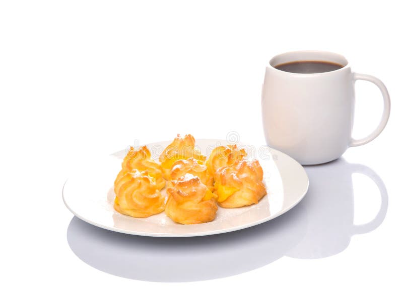 Souffle crème et café faits maison VI photo stock Souffle crème et café faits maison VI photo stock