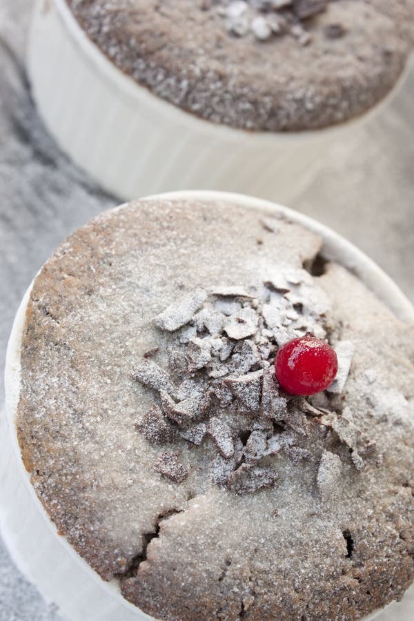 Soufflé de chocolate foto de stock royalty free