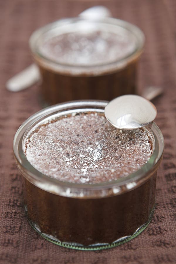 Soufflé de chocolate imagem de stock royalty free