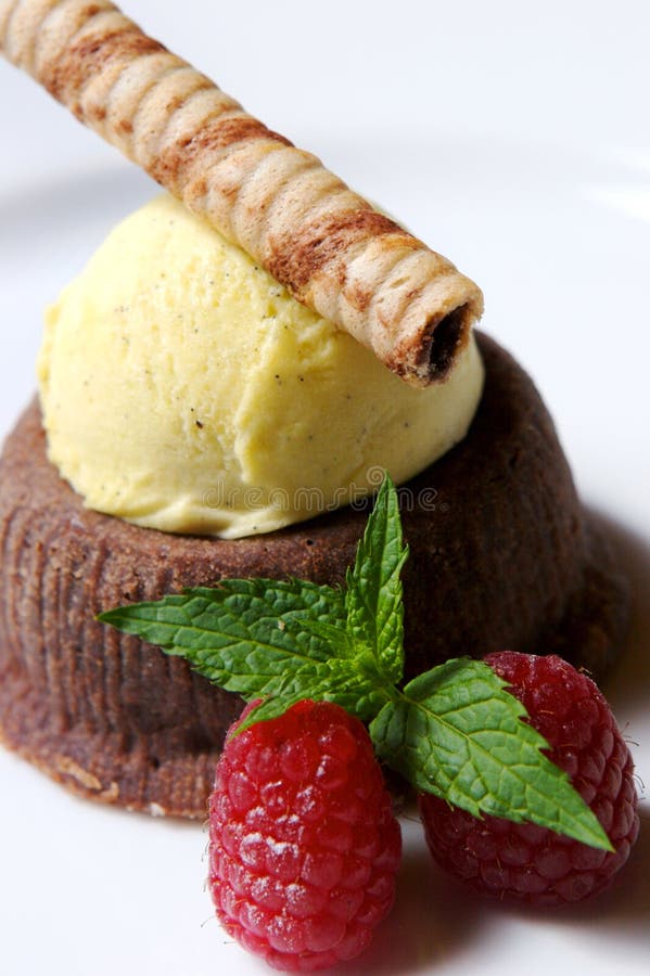 Soufflé de Chocolate foto de stock