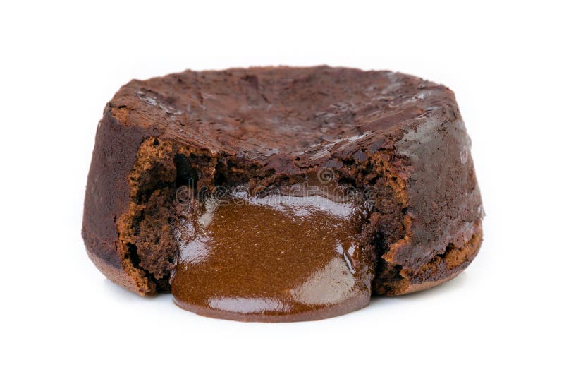 Soufflé de Chocolate Quente fotografia de stock