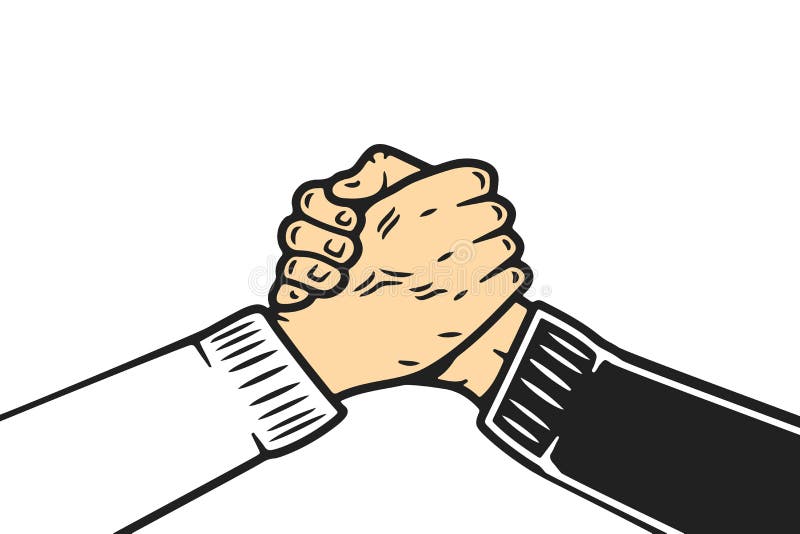 Soul Brother Handshake, Thumb Clasp Handshake or Homie Handshake, Cartoon  Style on Isolated White Background Stock Illustration - Illustration of  impact, design: 134555871