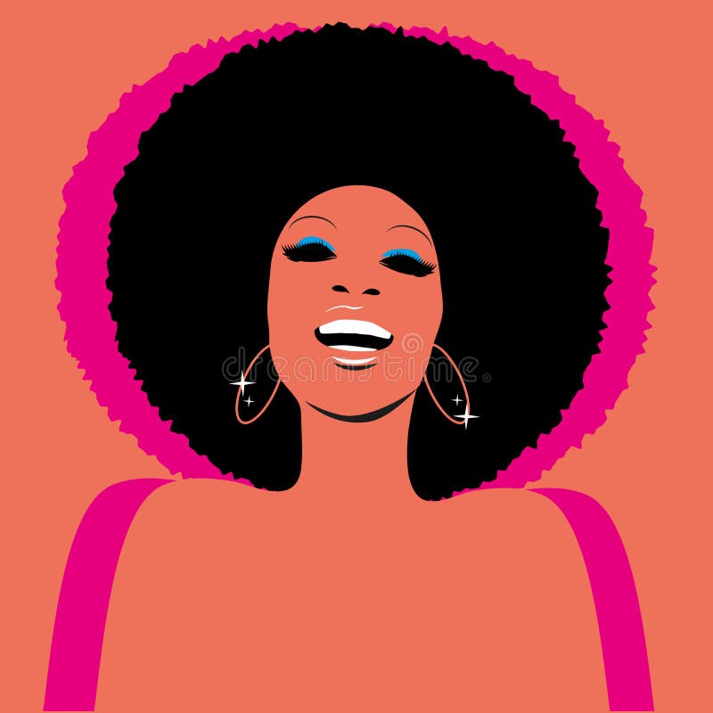 Funk Music Woman Afro Stock Illustrations – 152 Funk Music Woman