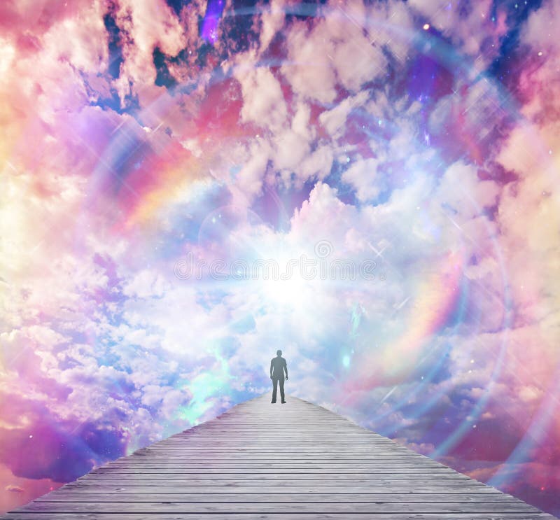 Soul-reis, goddelijke angelische begeleiding, portaal naar een ander universum, licht wezen, eenheidsbehang Soul-reis, goddelijke angelische begeleiding, portaal naar een ander universum, licht wezen, eenheidsbehang