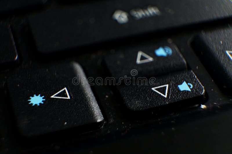 Sound button on laptop royalty free stock image