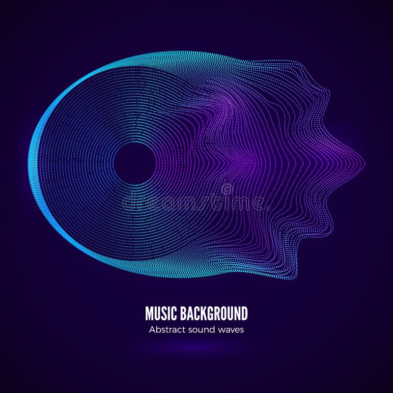 Sound equalizer with frequency splash. Big data visualization. Music waves motion effect. Vector illustration vector illustration