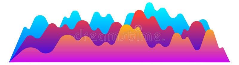 Sound equalizer shape. Color wave form. Audio signal vector illustration
