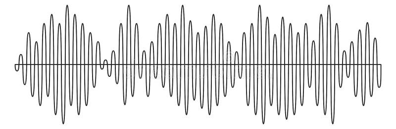 Sound frequency. Volume level graph. Voice record stock illustration