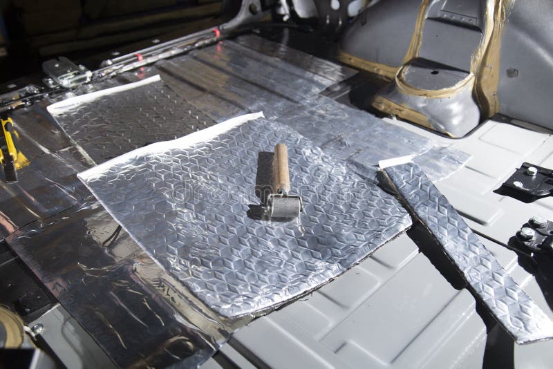 Sound Insulation of the Car. Installation of Sound Insulation Material