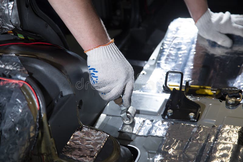 Sound Insulation of the Car. Installation of Sound Insulation Material