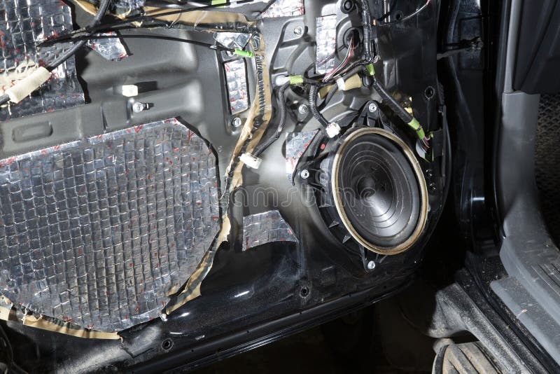 Sound Insulation of the Car. Installation of Sound Insulation Material